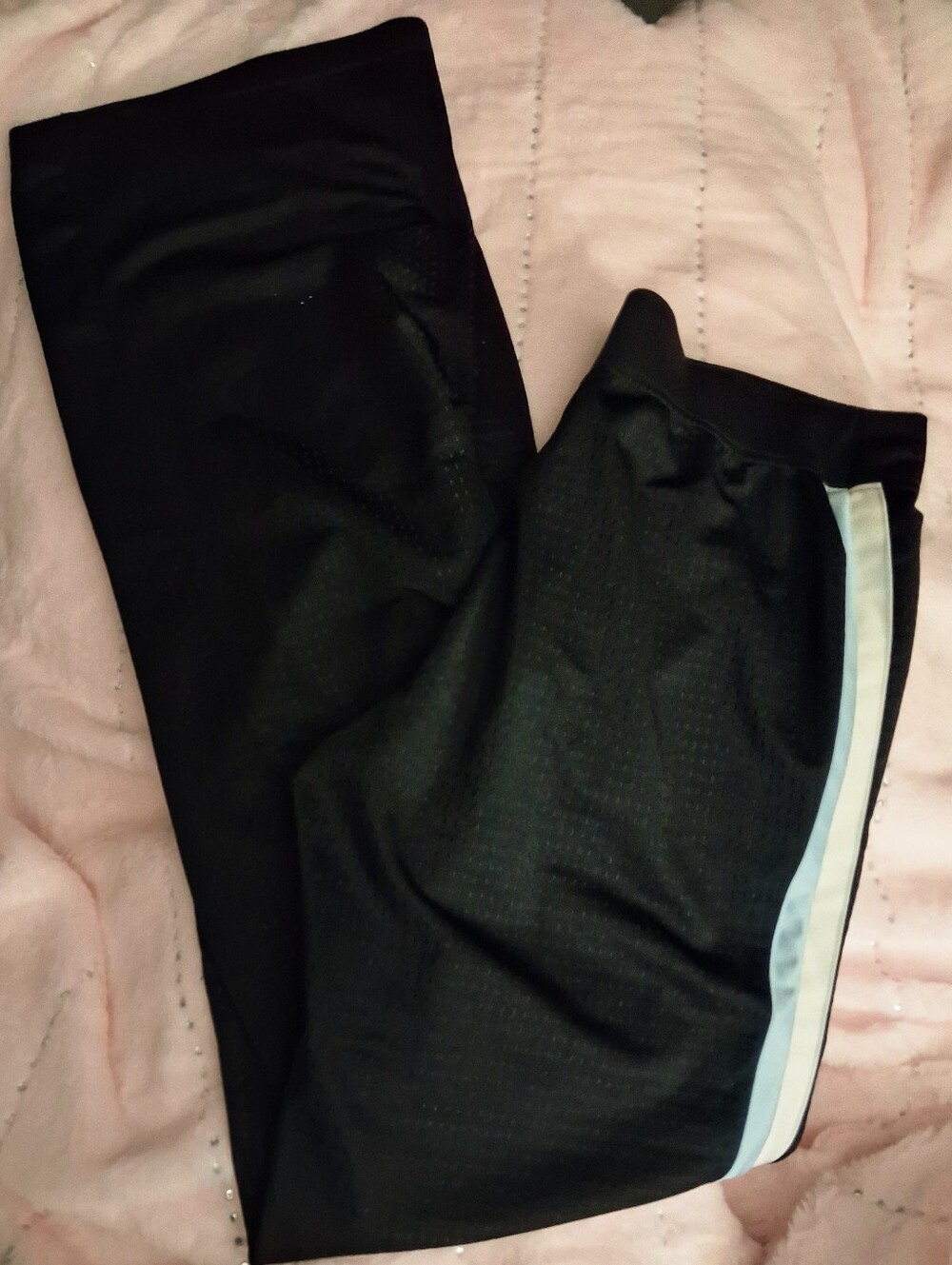 Nike Black Joggers with White/Blue Side Stripe Size M
